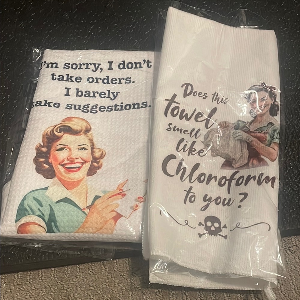 Humorous Kitchen Towels Set